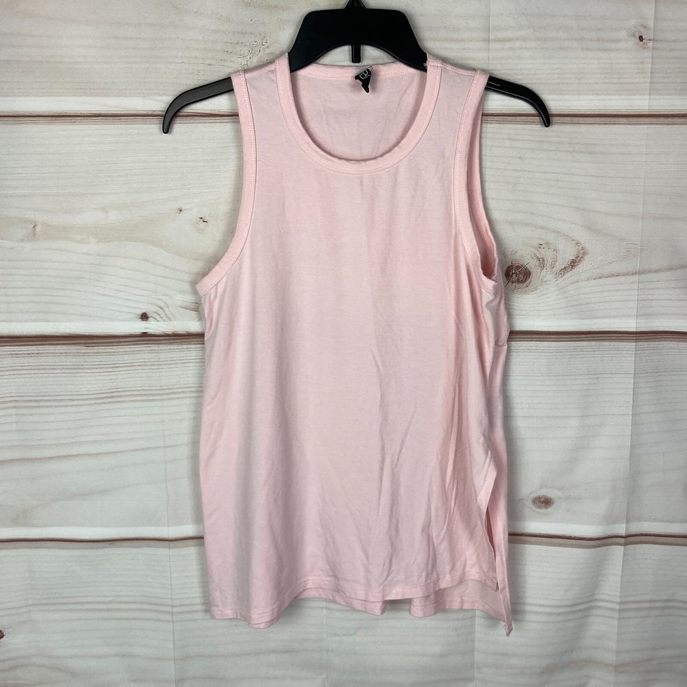 Cotton ON Top Womens XS Pink Body Sleeveless Scoop Neck Tank Side Split Stretch